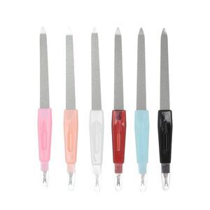 Durable Two-in-one Nail Files Mix Colors 6 Pcs